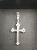 Pendant cross 925 silver cc stones