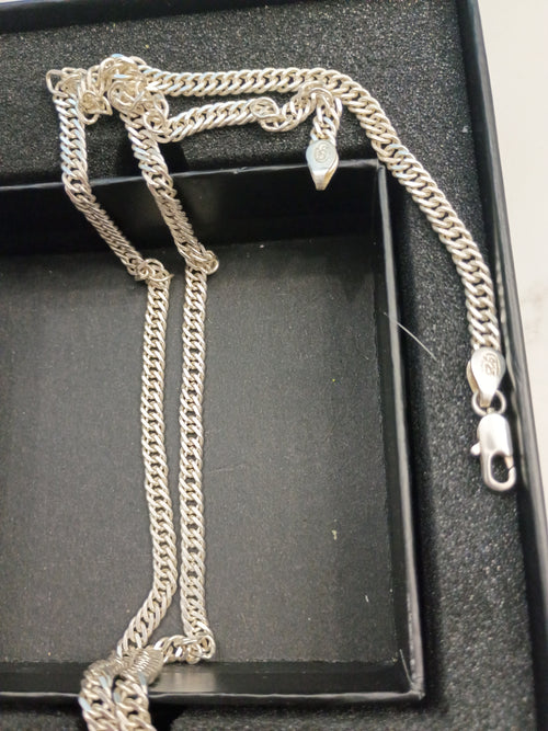 Cuban double link chain 925 silver